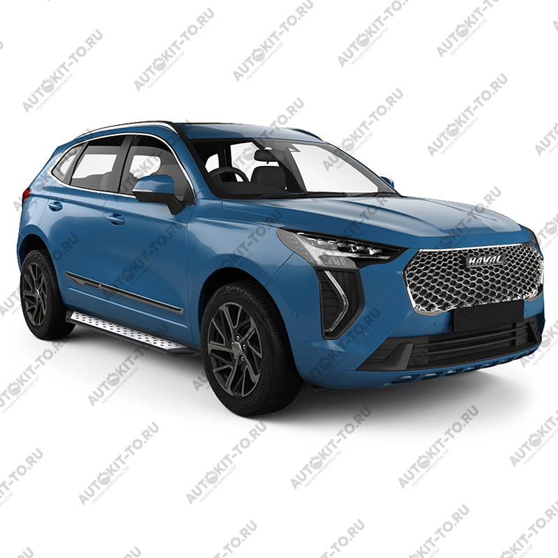 Пороги алюминиевые "БМВ стиль" для Haval Jolion 2021+